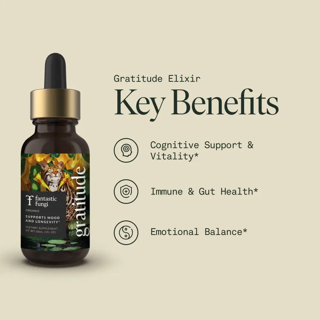 Fantastic Fungi - Organic Gratitude Elixir for Mood Support & Longevity