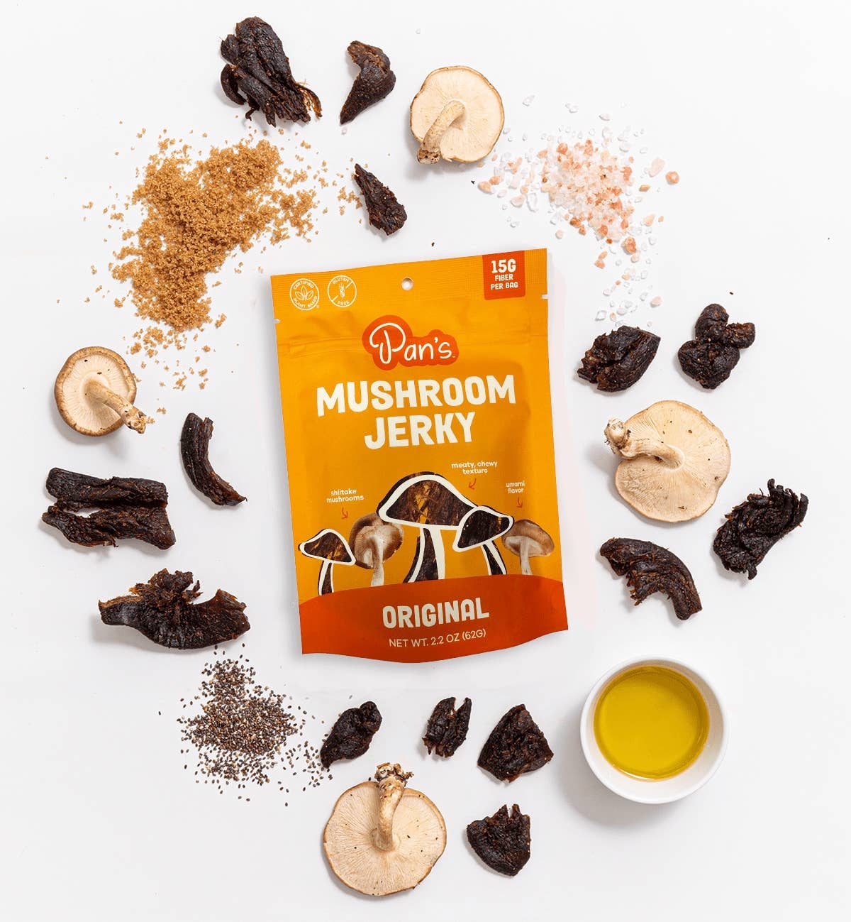 Pan's Mushroom Jerky - Pan's Mushroom Jerky - 2.2oz Original