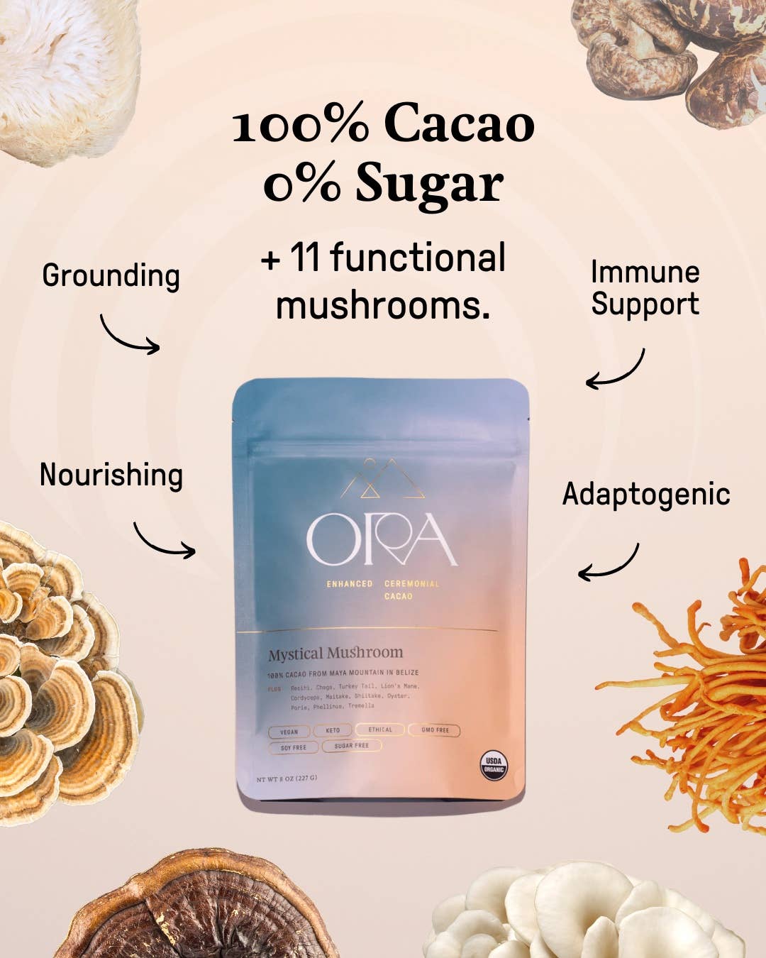 Ora Cacao - Mystical Mushroom Cacao - Organic Ceremonial Chocolate
