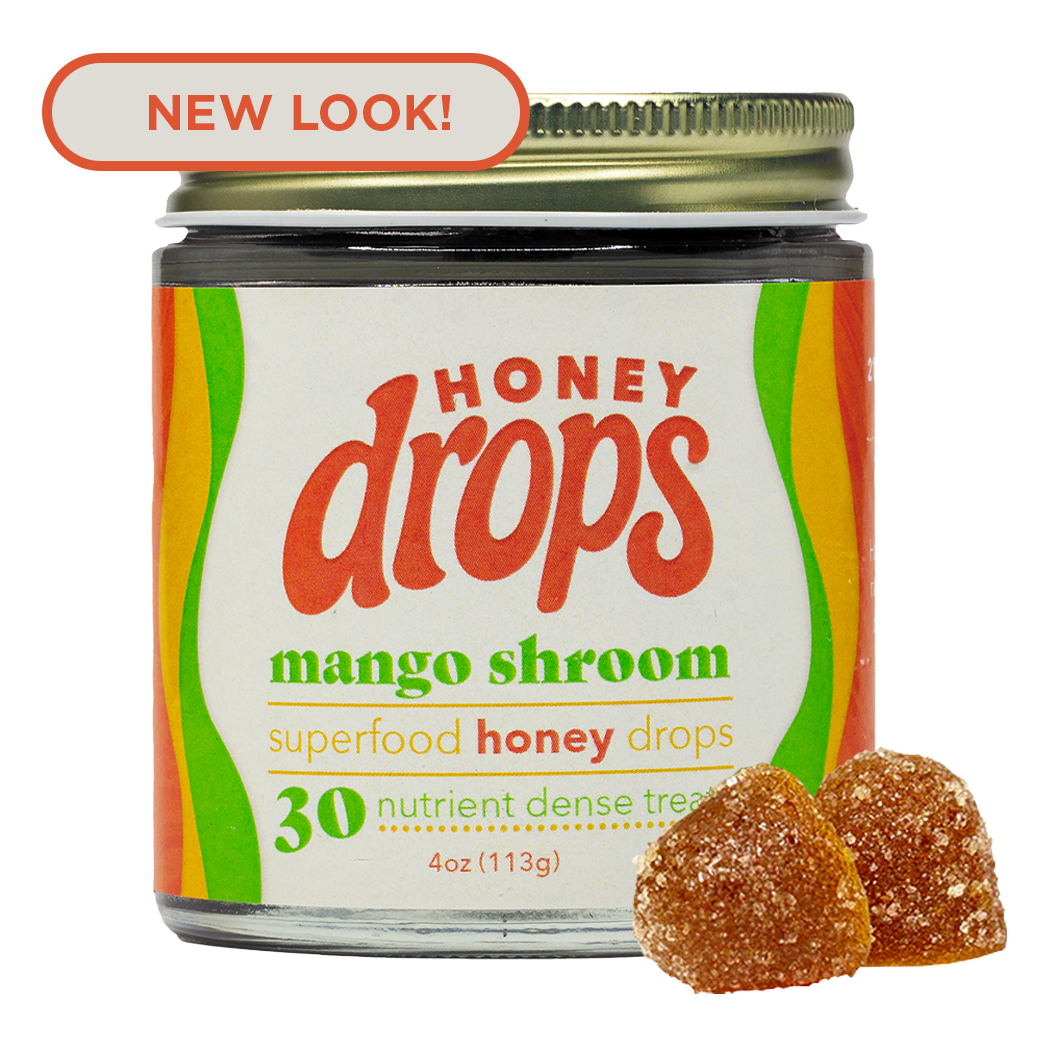 Honey Drops - Mango Mushroom | Mushroom Honey Gummy | Immune & Pain Relief