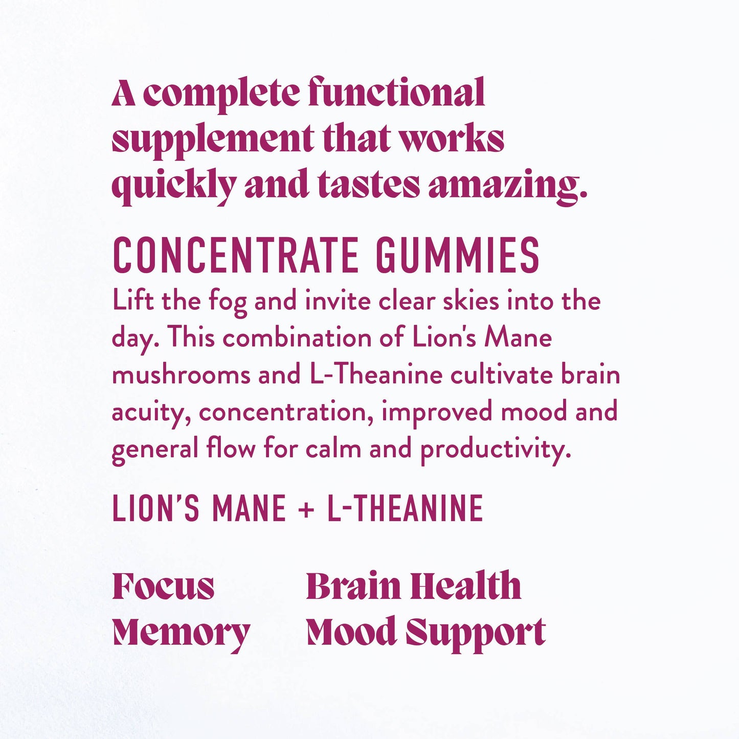 Microjoy - Concentrate Mushroom Gummies (30) / Vegan Supplement / Focus