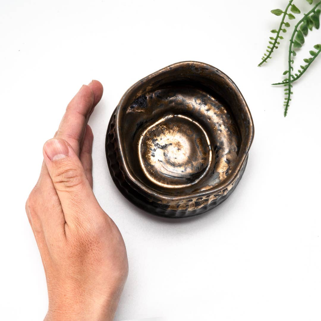 12oz Matcha Bowl Black Gold JP (1/48)