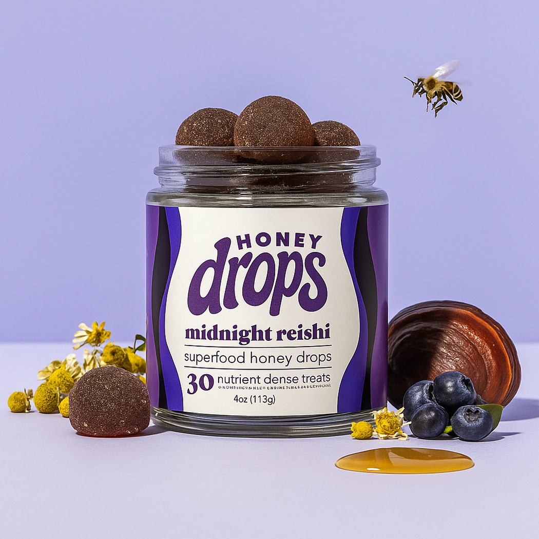 Honey Drops - Midnight Reishi | Mushroom Honey Gummy | Sleep & Relaxation