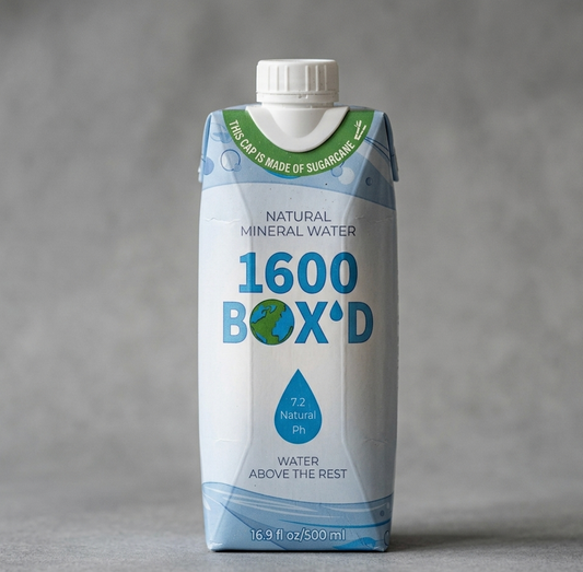 1600 BOX'D - 1600 BOX'D Natural Mountain Spring Water — 500ml (18 Pack)