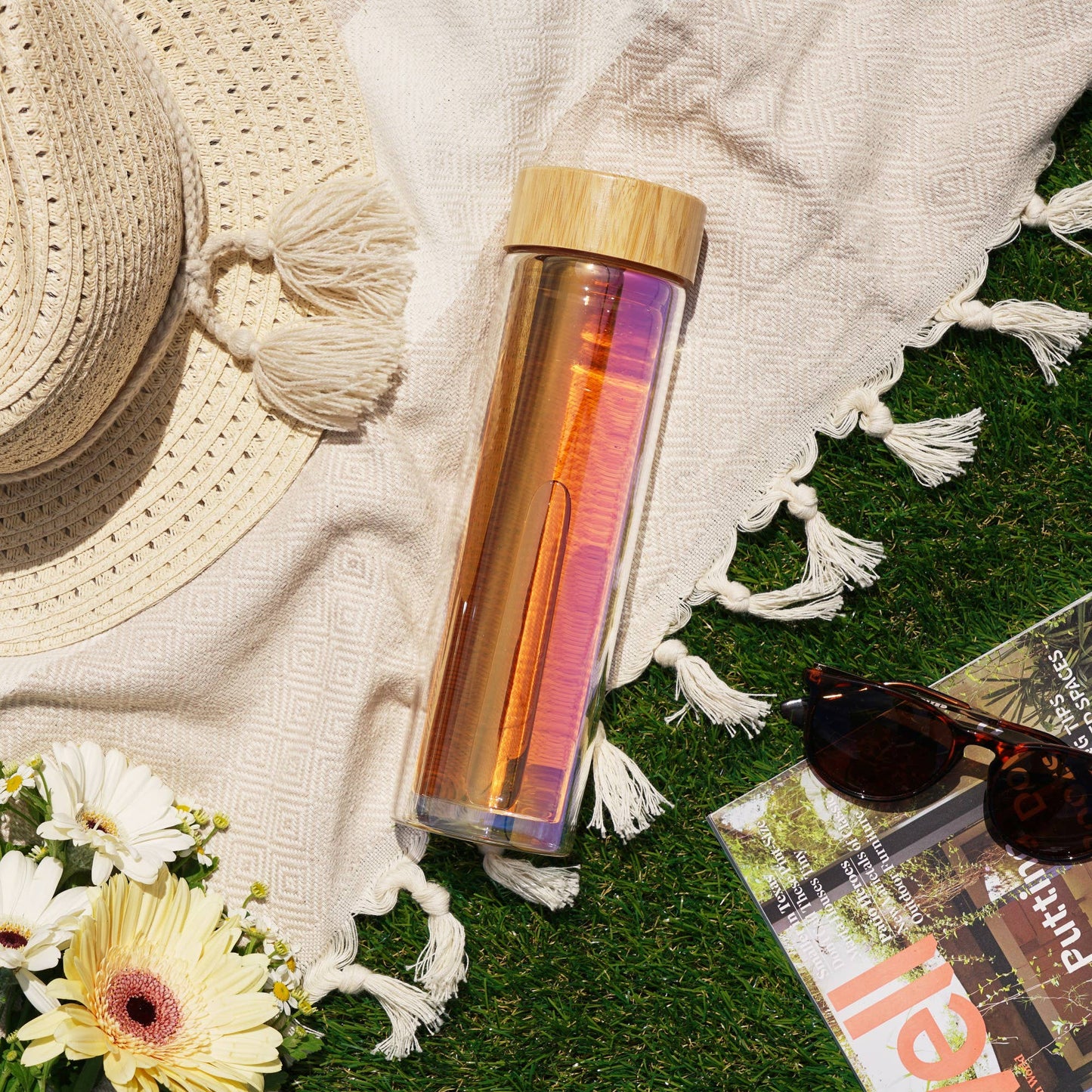 Blair™ Insulated Glass Travel Mug with Infuser Iridescent