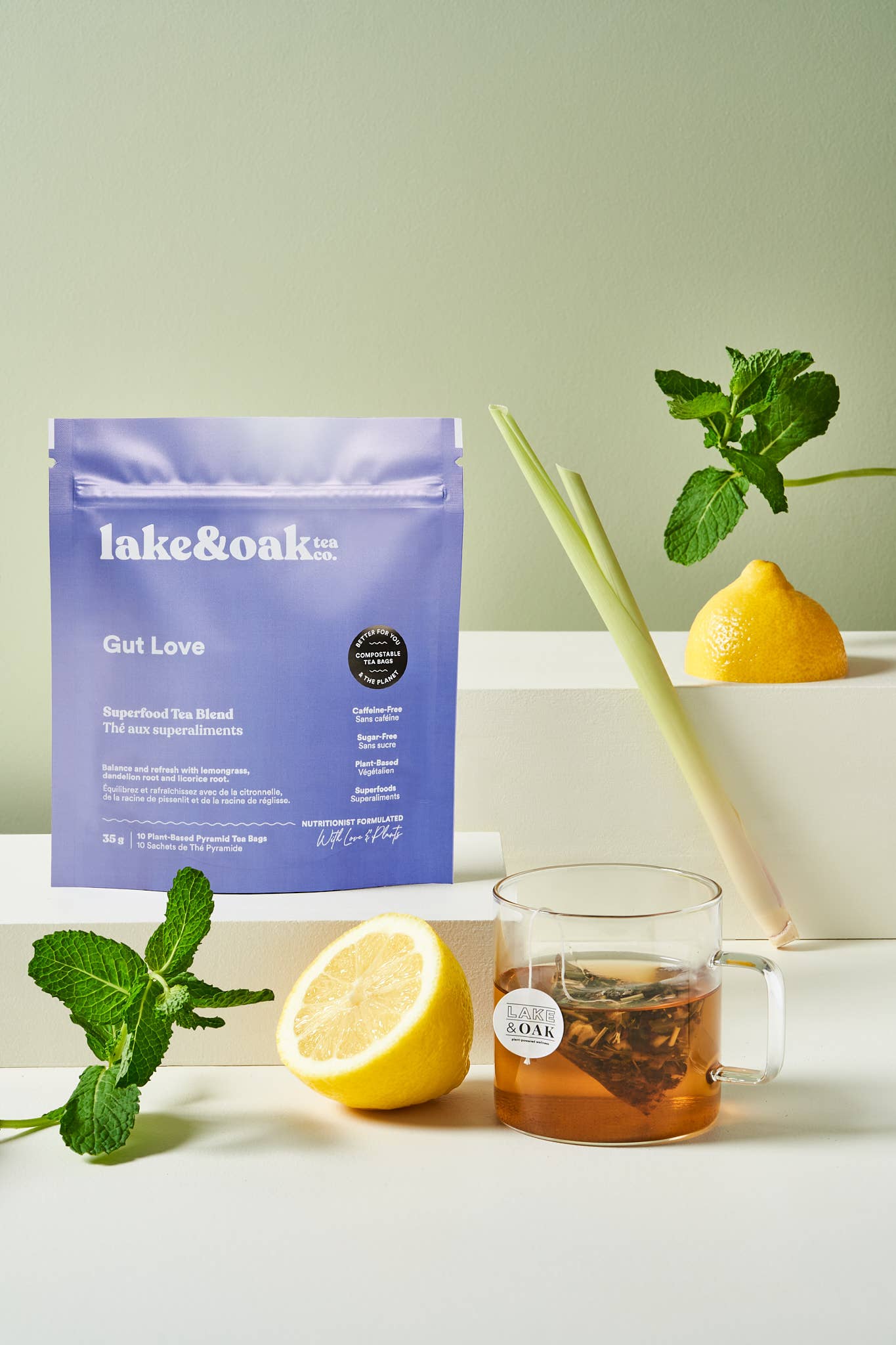 Lake & Oak Tea Co. - Gut Love - Superfood Tea Blend