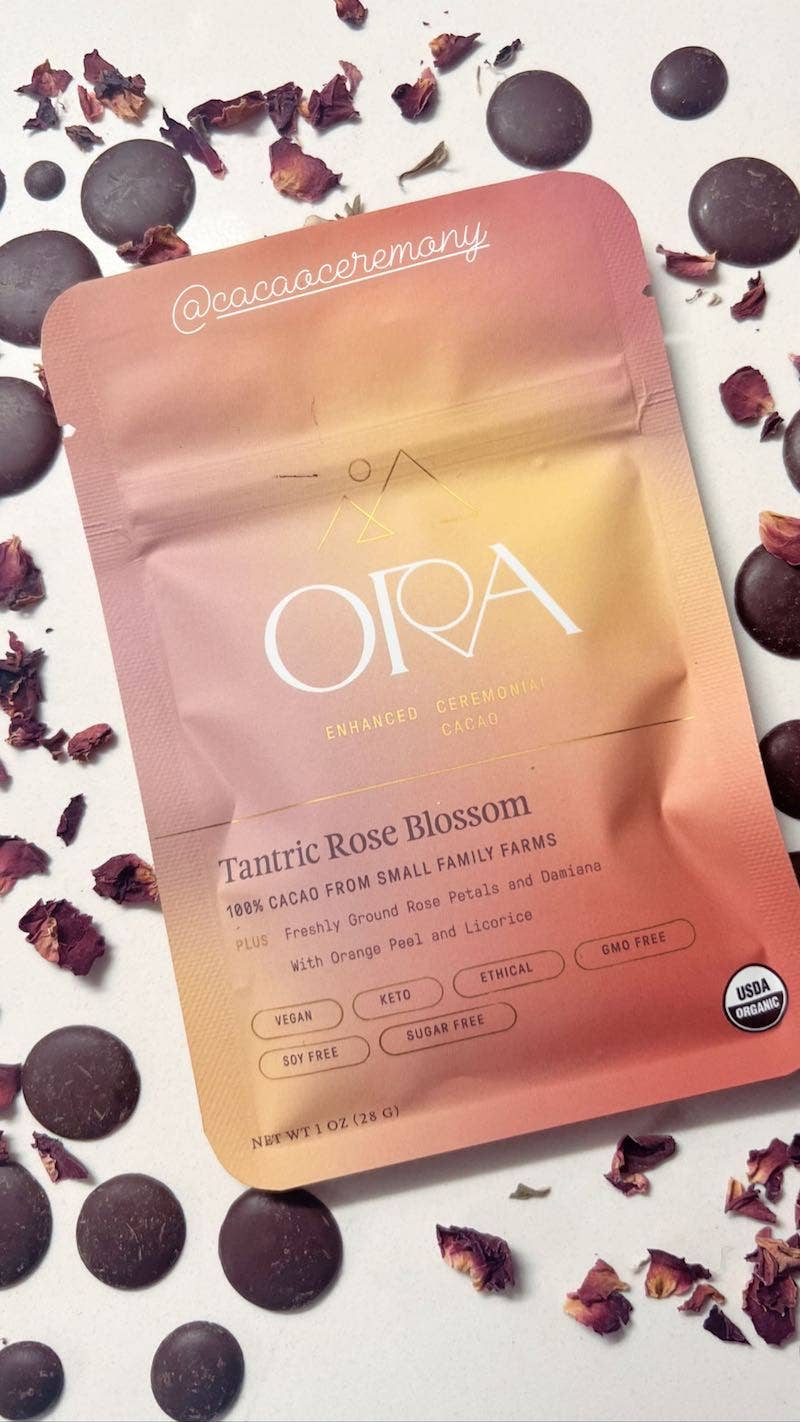 Ora Cacao - Tantric Rose Blossom Cacao - Organic Ceremonial Chocolate