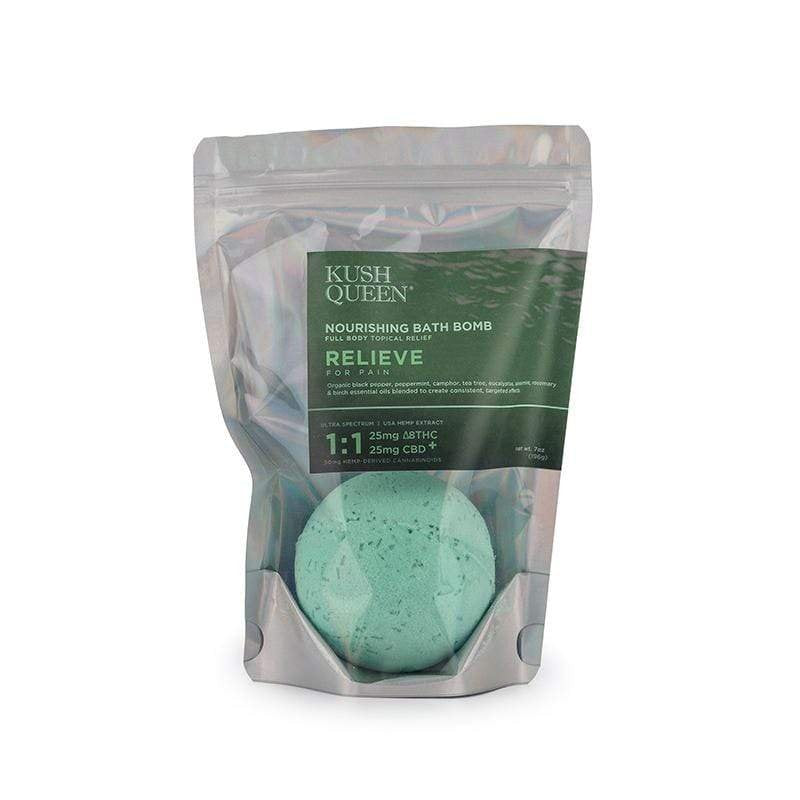 Kush Queen Relieve 1:1 Hemp & Delta 8 THC Bath Bomb